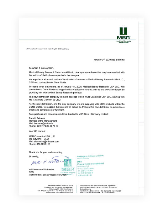 declaration of the switch of distribution companys