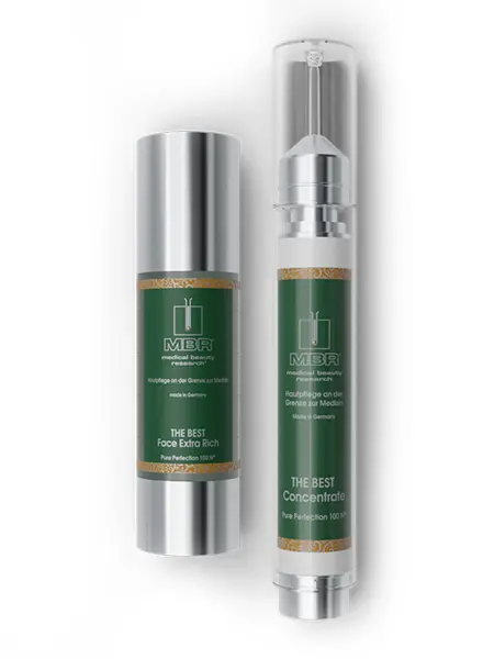 product arrangement of the best face extra rich and the best concentrate - pure perfection 100 N the best collection